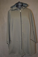 1421 Khaki mikina na zip s kapucí, obvod hrudníku: 150 - 210 cm