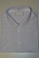 4011 Bílá košile  s plastickým proužkem, kr. rukáv, v.46,49,52,54,56