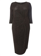 1083 Dámské společenské šaty, černé s leskem, vel. 52
