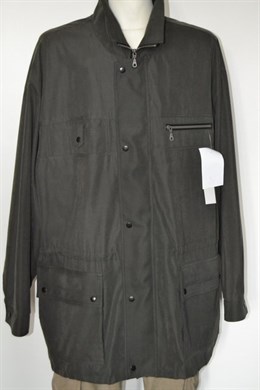 4484 Jarní a podzimní bunda s podšívkou - černá  - vel. 5XL