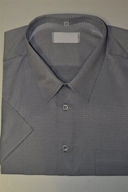4426 Pánská šedá společ košile s plast. vzorkem, kr. rukáv, vel. 47,56