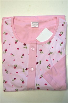 1194 Noční košile, kr. rukáv - sedlová -  různé barvy - vel.5XL-8 XL