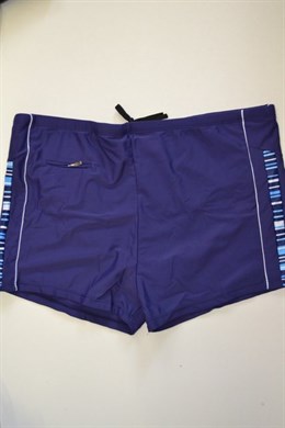 4034 plavky s nohavičkou, modré, vnitřní slipy, 3 XL