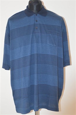 4117 Pánská polokošile kr. rukáv, tm. modrý pruh, 5XL