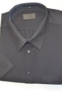 4061  Pánská společenská košile, kr. rukáv, černá s plastickým vzorečkem, vel. 54,56