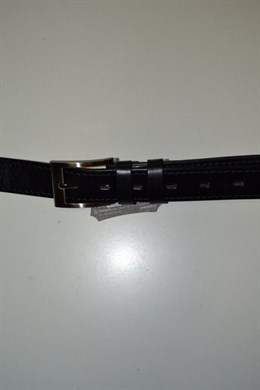 4459  Černý kožený pásek do společenských kalhot, šířka: 3 cm -  pas od 110-165 cm