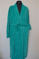 1227 zelený, sametový župan, zavazovací přes sebe, 2 XL
