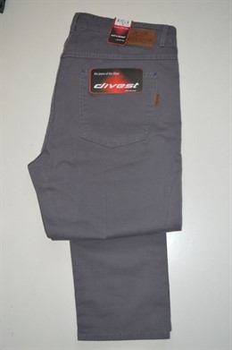 4093 šedé plátěné kalhoty, pas 108-160cm
