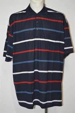 4113  polokošile kr. rukáv, pruh, vel.4XL