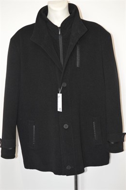 4482 Pánský černý zimní flaušový kabátek, v.72