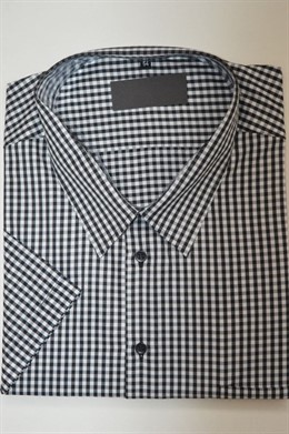 4199 košile černo-bílá, kr. rukáv, v.54