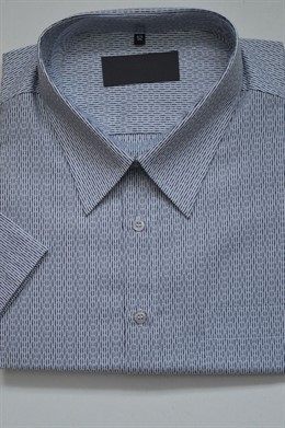 4400 Pánská luxusní šedá košile, kr. rukáv, v.52