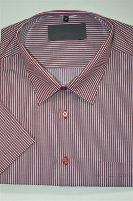 4582 Pánská  košile , bordo-bílý proužek, vel. 50
