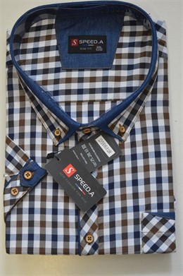 4418 Pánská košile kostka, různé barvy, 4XL