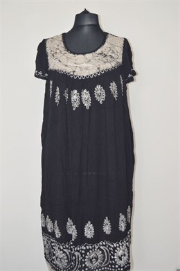 1440 Dámské fáčové šaty, bílo černé, vel. UNI