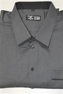 4413 Pánská luxusní košile, šedá se vzorkem,v.52