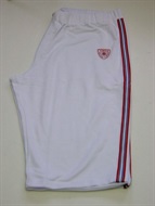 4520  Teplákové kraťasy bílé s lampasem, 4 XL