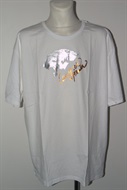 4609 Pánské bílé triko s potiskem, kr. rukáv - UNCS - vel. 5XL - SLEVA!!!