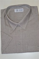 1460 béžová košile se vzorkem, kr. rukáv, vel. 49/50