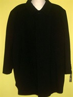 4032 Zimní kabátek flauš, černé, na knoflíky, límec, šířka 180 cm