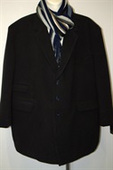 4479 Luxusní flaušový kabát,   tm. modrý a šedý , hrudník 172 cm, 182 cm