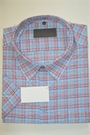 4198 Pánská krepová košile, modrá kostka, vel. 56