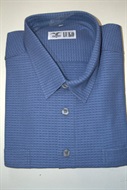 4082 Šedo-modrá košile se vzorečkem, dl. rukáv - vel. 52