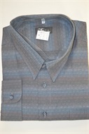4244 Pánská košile - odstíny šedé barvy s bílými čárkami, dl. rukáv - vel. 56