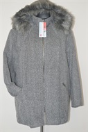 1018 Dámská, zimní kabátek, šedý, na zip, vel 58- 156 cm boky