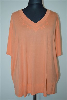 1212 Dámská triko-halena, oranžová, vel.54,56