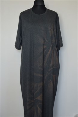 1463 Dámské savované šedé šaty, vel. 160 cm