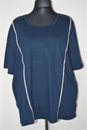 1250 Dámské triko tm. modré s ozdobnou šňůrkou 4 XL