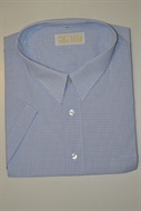 4277 Košile, kr. r. modrá kostička, vel.52