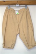 1608 Dámské 3/4 béžové kalhoty, bavlněné, 3XL boky 140 cm