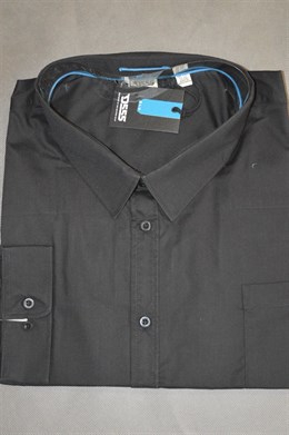 4412 Černá košile s dlouhým rukávem, vel. 46 - 60