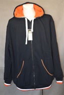 4128 Pánská lluxusní  černá mikina,  s kapucí,6XL,7XL