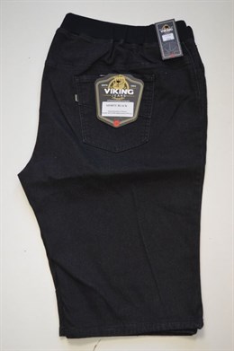 4544 Černé riflové kraťasy, pas 140,150cm