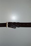 4594 Hnědý kožený společenský pásek -150-160cm